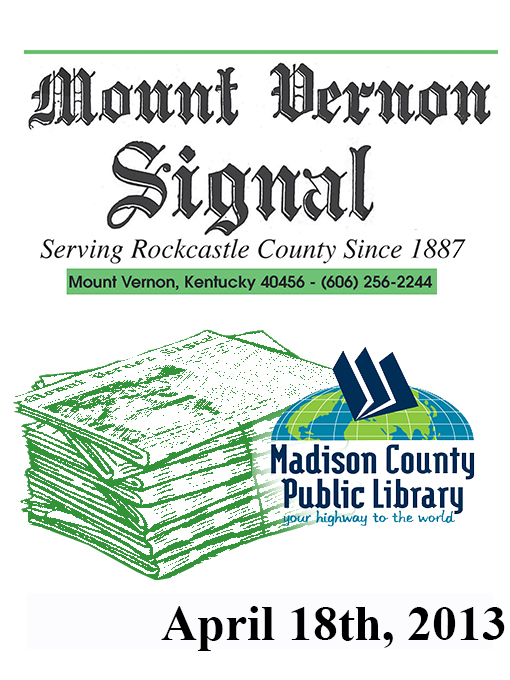 Title details for Mount Vernon Signal 04/18/2013 by Perlina M. Anderkin - Available